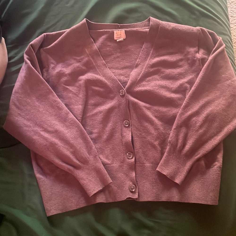 Mauve/brown crop sweater